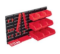 Solde - Mobilier Kit de bacs de stockage et panneaux muraux 34 pcs Rouge et noir DECO JA5646244
