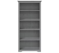 (SOLDE Printemps)Meuble de rangement - Gris Bibliothèque BODO gris 82 x 40 x 173cm bois pin massif 5 niveaux - CLARENCE - Pour salon