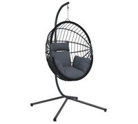 ""SOLDE""Siège de jardin - Chill - Chaise suspendue - en forme d'œuf avec support anthracite HOMEFR1359884
