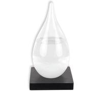 Baromètre à Cristaux Storm Glass - Bouteille de Prévisions Météo - Verre de tempête 20 cm - Socle en Bois - Idéal Cadeau ou Décoration Maison ou Bureau
