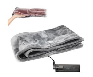 SOLDELA - Écharpe Chauffante Rechargeable en USB - Fibre de Carbone et Tissu Polaire - 3 Niveaux de Température Réglables - Longueur 140cm - Poches pour les Mains aux Extrémités
