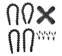 Soldering Helping Hands with 4 Flexible Arms, Aluminum Alloy Base Welding Tool for Circuit Boards, 360 Degree Rotatable Clamps for Jewelry Craft Assembly and Repair, Stable Solderi