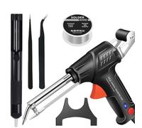 Soldering Iron et Feuilleter 60W Multi-Fonction pour Réparations Maison et DIY - Ensemble de 5 Pièces Noir