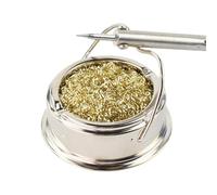 Soldering Sponge, Welder Tip Cleaner, Soudage Iron Stand, Stainless Steel Souder Iron Stand Sponge For Improving Work Efficiency, 8.3x8.3x2.7cm/3.27x3.27x1.06 "