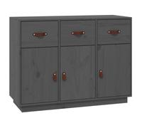 ""Soldes août 2026""Buffet Bas 1 PC - grand stockage - Buffet Bahut/commode - Gris 100x40x75cm Bois massif de pin 9177026618