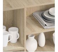 ""Soldes d’automne""Enfilade de rangement Beige - Buffet bas - Chêne sonoma - 120x30x75cm - Bois d'ingénierie 220 973214016435