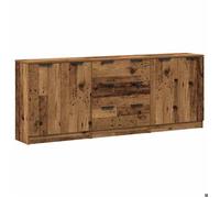 ""SOLDES d'Automne""Lot de 3 Buffets bahut,armoire console - vieux bois 60x30x70 cm bois d'ingénierie - HOMEFR9671