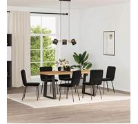 ""SOLDES d'Automne""Lot de 6 Chaises à manger - Pieds antidérapants et pour salon - noir velours - 45x54x83cm 434