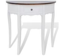 ""SOLDES d'Automne""Table console, armoire console,LEMON, avec tiroir et dessus de table marron Demi-ronde - HOMEFR8118