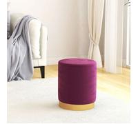 ""SOLDES d'Automne""Tabouret de rangement - Petit Banc Salon pour chambre - rond Violet Velours 31 x 37 cm - 31x37cm 945