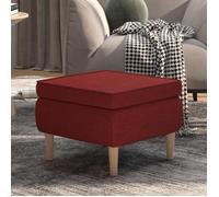 ""SOLDES d'Automne""Tabouret - Petit Fauteuil Salon pour chambre - avec pieds en bois Rouge bordeaux Tissu - 52x52x42cm 343