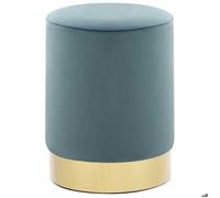 ""SOLDES d'Automne""Tabouret - Petit Fauteuil Salon pour chambre - Bleu clair et doré Velours 28 x 36 cm - 28x36cm 851