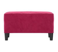 (SOLDES DEC)Banc/Banquette - Chaise de salon Rouge bordeaux 70x35x41 cm Velours 01_9589213