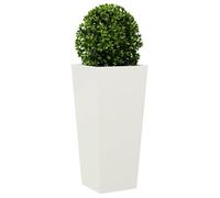 (SOLDES d'été)Acier JARDINIERE - POT DE FLEUR - Jardinière blanc 35x35x75 cm acier 3001180