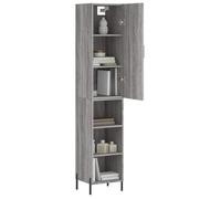 SOLDES D'HIVER®Buffet bahut Placard de rangement - Gris Buffet haut - Sonoma gris - 34,5x34x180 cm - bois d'ingénierie - 55398
