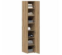 SOLDES D'HIVER®Buffet bahut Placard de rangement - Marron Haut Armoire 2 pcs - chêne artisanal - 30 x 42,5 x 185 cm - 23742