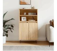 (Soldes d'hiver)Buffet haut - CLARENCE - Commode/Buffet de cuisine, Chêne sonoma 60x36x110 cm - Bois d'ingénierie RUI6575