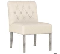 SOLDES D'HIVER®Fauteuil salon - Fauteuil relaxant - 1 place - 48x64x72 cm - sans accoudoirs lin design de boutons - 48438