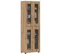 SOLDES D'HIVER®JILL'S Buffet salle à manger - Marron Haut Armoire - chêne artisanal - 60 x 35 x 182 cm - bois d'ingénierie - 55976