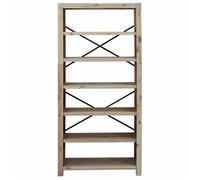 SOLDES D'HIVER®Meuble de rangement - Brun Bibliothèque 6 niveaux - CLARENCE - Pour salon - 80 x 30 x 170cm Bois solide d'acacia - 88