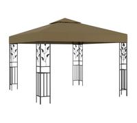 SOLDES ÉTÉ® Jill's Résistant à l'eau - NOUVEAU OutDoor - Grand Tonnelle Barnum de jardin ,Imperméable 3x3 m Taupe 180 g-m² Style dur