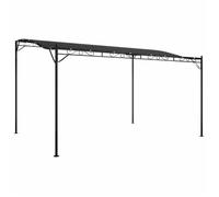 ""Soldes Flottants""Auvent de parasol Pliant - SHIELD - Tonnelle de jardin Imperméable - anthracite 4x3 m 180g/m² tissu et acier 56602