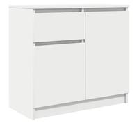 ""Soldes Flottants""Buffet Bas 1 PC SHIELD - grand stockage - Buffet de salon/commode - avec tiroir blanc 71x35x65cm bois d'ingénierie