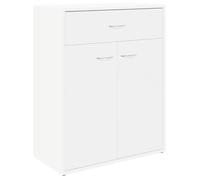 ""Soldes Flottants""Buffet Bas 1 PC SHIELD - grand stockage - Buffet de salon/commode - blanc 60x30x75cm bois d'ingénierie 750009