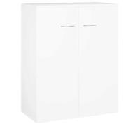 ""Soldes Flottants""Buffet Bas 1 PC SHIELD - grand stockage - Buffet de salon/commode - blanc 60x30x75cm bois d'ingénierie 153911