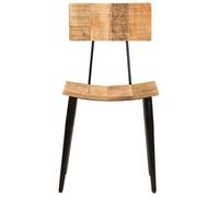(SOLDES JUILLET)Chaises à manger 2 PCS - UU - Scandinave Fauteuil salon - 44x40x80 cm Bois de manguier solide FR1348161
