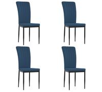 (SOLDES JUILLET)Chaises à manger 4 PCS - UU - Scandinave Fauteuil salon - Bleu Velours FR1326103