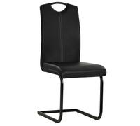 (SOLDES JUILLET)Chaises à manger cantilever 4 PCS - UU - Scandinave Fauteuil salon - noir similicuir FR1246194