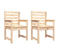 (SOLDES JUILLET)Chaises de jardin 2 PCS - UU - Scandinave Fauteuil salon - 60x48x91 cm bois massif de pin FR1824053