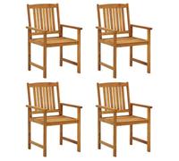 (SOLDES JUILLET)Chaises de jardin avec coussins 4 PCS - UU - Scandinave Fauteuil salon - Bois d'acacia massif FR13061172