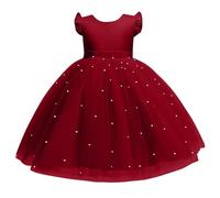 Soldes Robe de Soiree Fille Robes Bapteme de Communion d'anniversaire du Soir Communion Anniversaire Fête Robe de Mariée Dress Princesse Filles Chic et Elegant Pas Cher 4-10 ans