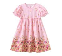 Soldes Robe Ete Enfant Fille Cadeau Robe de Princesse Robes Soiree pour La Fête Anniversaire Loisirs de Fête Pas Cher Swing Robe Filles Chic et Elegant Léger Fluide Robes Mariage Ceremonie 4-13 Ans