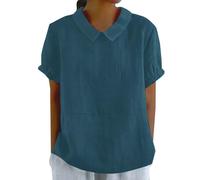 Soldes Tops Doré Femme Chemise Manches Courtes Chemisier Chic Blouse Peinture 14 Ans T Shirts Oversize Tops Ample Fluide Blanche Fille Tee Shirts Boutonné Devant Paillette T Long Ete