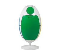 SOLDI DESIGN poubelle pour le tri sélectif OVETTO multicolor AMICO (Portes et hublot bleu jaune vert - ABS et polypropylène)