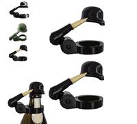 Soldier Salute Lot de 2 bouchons de bouteille de bière avec motif de salut, chapeau de bière, chapeau de soldat, bouchon de protection décoratif anti-poussière pour barbecue, fête, bar (noir et blanc)