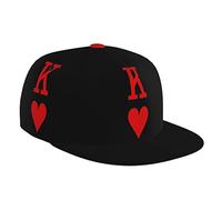 soldwellsd Casquette de baseball tendance King and Queen Flat Bill Snapback pour hommes et femmes, casquette de baseball réglable pour couples, Motif King - 12, Taille unique