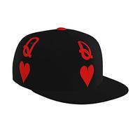 soldwellsd Casquette de baseball tendance King and Queen Flat Bill Snapback pour hommes et femmes, casquette de baseball réglable pour couples, Motif Queen - 13, Taille unique