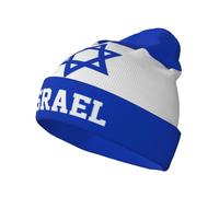soldwellsd Joli bonnet avec drapeau pour homme et femme - Bonnet chaud en tricot - Bonnet de sommeil souple - Bonnet tête de mort, Drapeau Israël 3, Taille unique