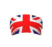 soldwellsd Visière de soleil avec drapeau mignon pour homme et femme - Réglable - Protection UV - Pour tennis, golf, course à pied, union jack, Taille unique