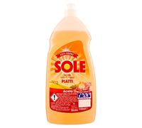 Sole - Lessive Plats, Action Anti-Odeur, Superdégraissant au Vinaigre - 1100 ml