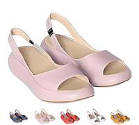Solea Cushioned Sandals Ultra-soft cushioned footbed, Minimalist Sandals Lightweight Slip-On Peep-Toe Sandale, for Women (Pink,39)