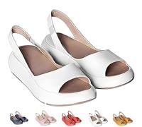 Solea Cushioned Sandals Ultra-soft cushioned footbed, Minimalist Sandals Lightweight Slip-On Peep-Toe Sandale, for Women (White,40)