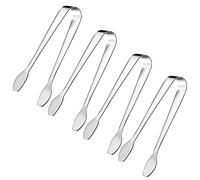 SOLEADER Lot de 4 mini pinces de service en acier inoxydable 304 de qualité alimentaire 11 cm