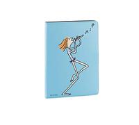 SOLEDAD BRAVI Étui Universel pour Tablette de 9,7"à 10,1" Pouces - Format Livre avec Illustration de sur Un Fond Bleu.