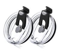 Soledea Lot de 2 couvercles de rechange pour gobelet YETI de 591 ml, tasse de 30/710 ml et Lowball de 300 ml, couvercles anti-déversement