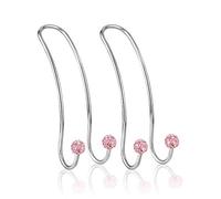 Soleebee 2 Pièces Appuie Tête Voiture Crochet Organisateur de Suspension, Multifonctionnel Bling Acier Inoxydable pour Sac à Main et Vêtements (Rose)
